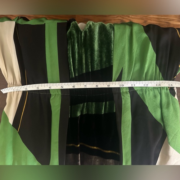 Anthropologie - A Common Thread Geometric print Silk and velvet dress Medium GUC - Picture 10 of 11